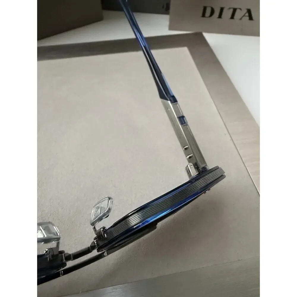 DITA MACH NINE DTS 478 03 Blue Swirl - Antique Silver Grey Sunglasses AUTHENTIC